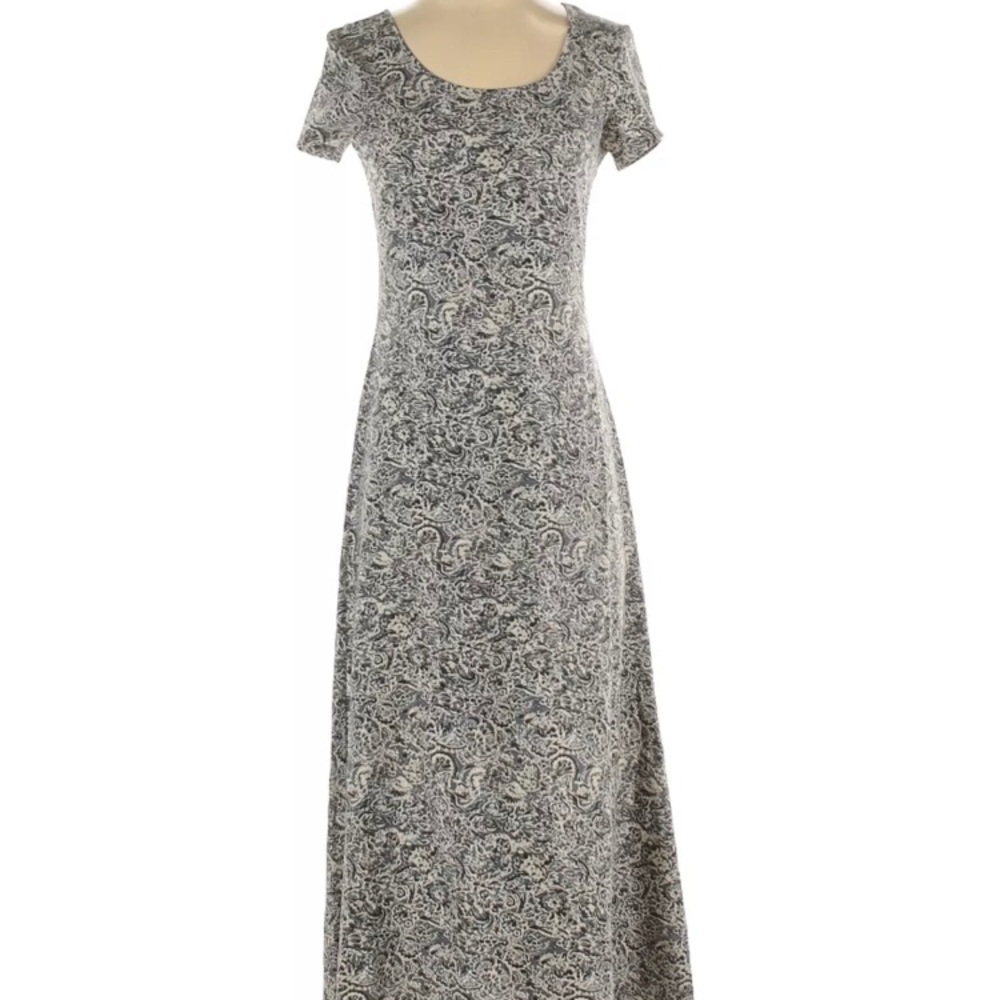 Peruvian Connection Gray Maxi Dress XS